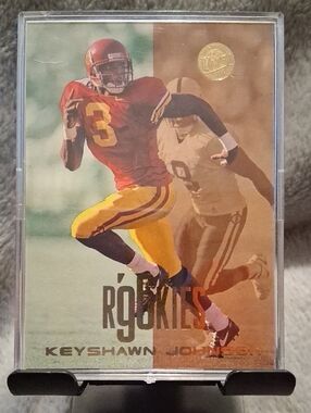 Keyshawn Johnson Rookies Football Trading Card - Red & Gold